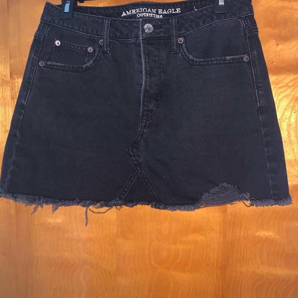 black american eagle jean skirt